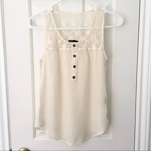 Cream lace tank top